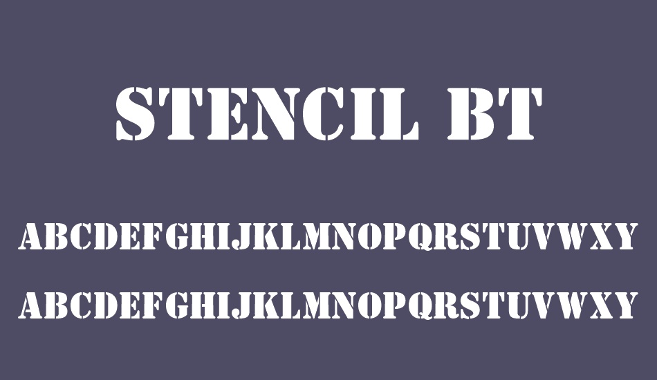 stencil-bt font