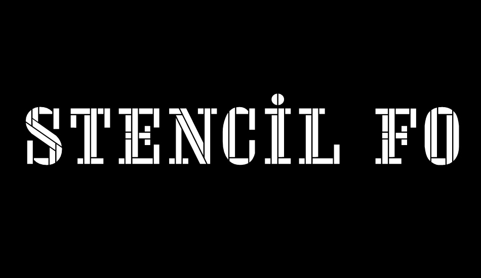 stencil-four font big