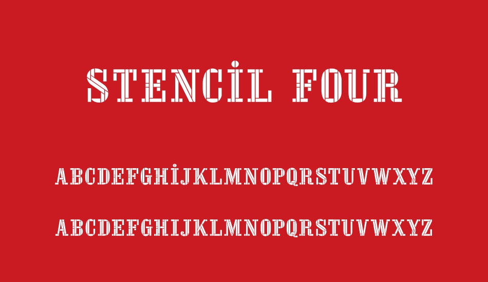 stencil-four font