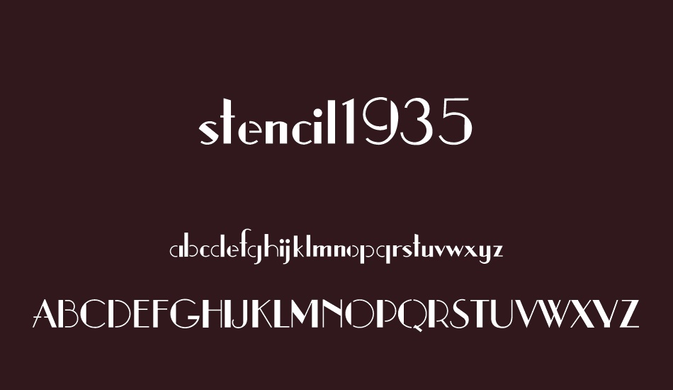stencil1935 font