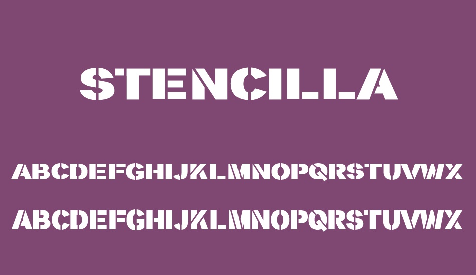 stencilla font