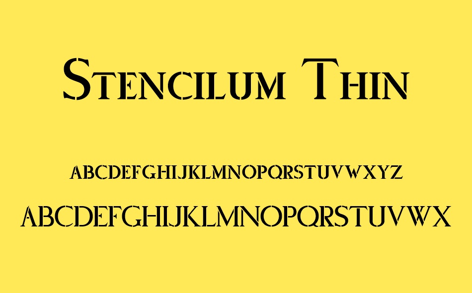 Stencilum font