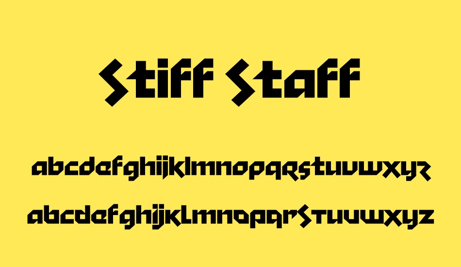 stiff-staff font