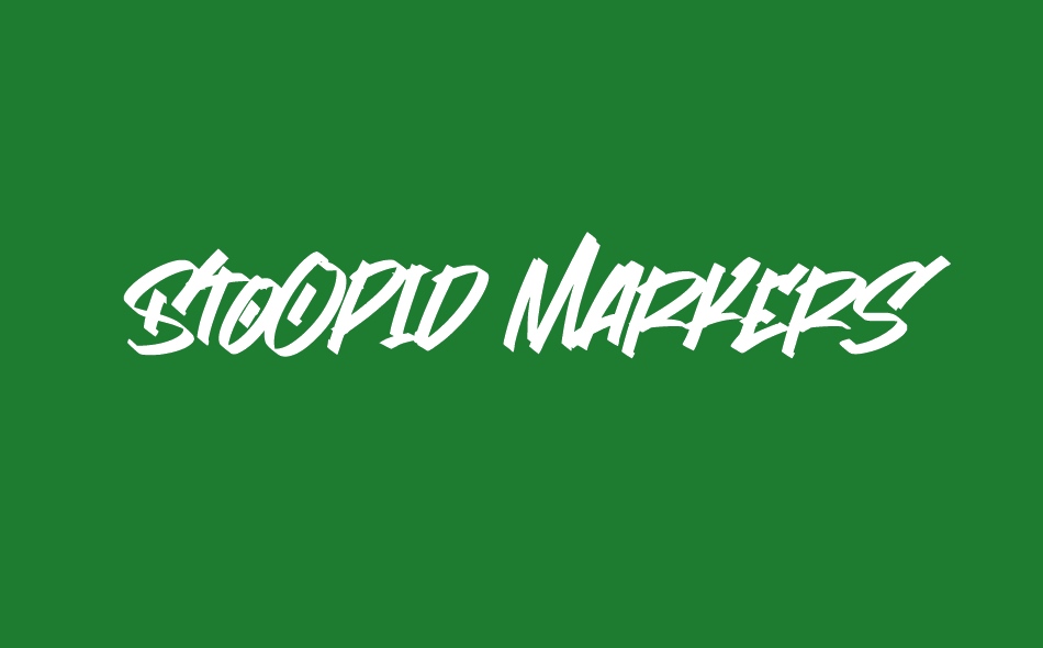 Stoopid Markers font big