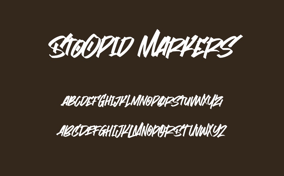 Stoopid Markers font