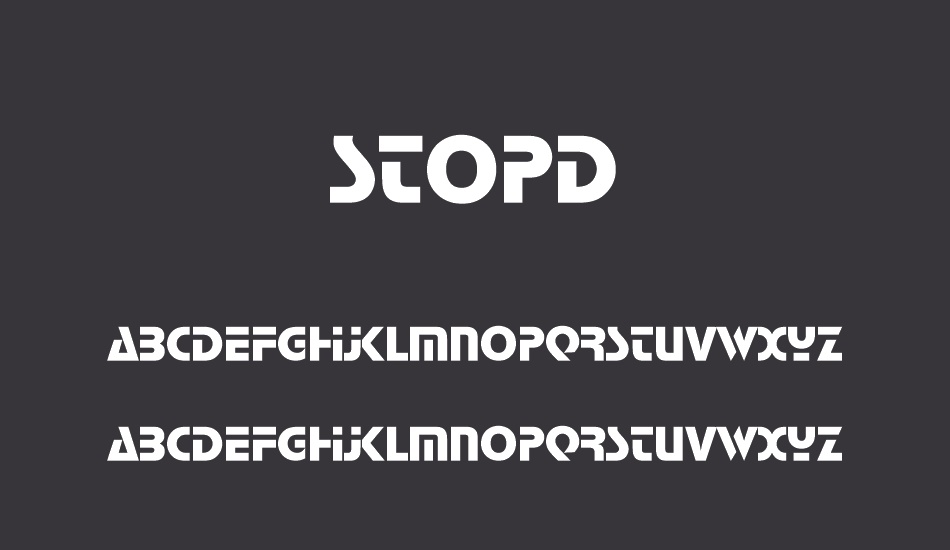 stopd font