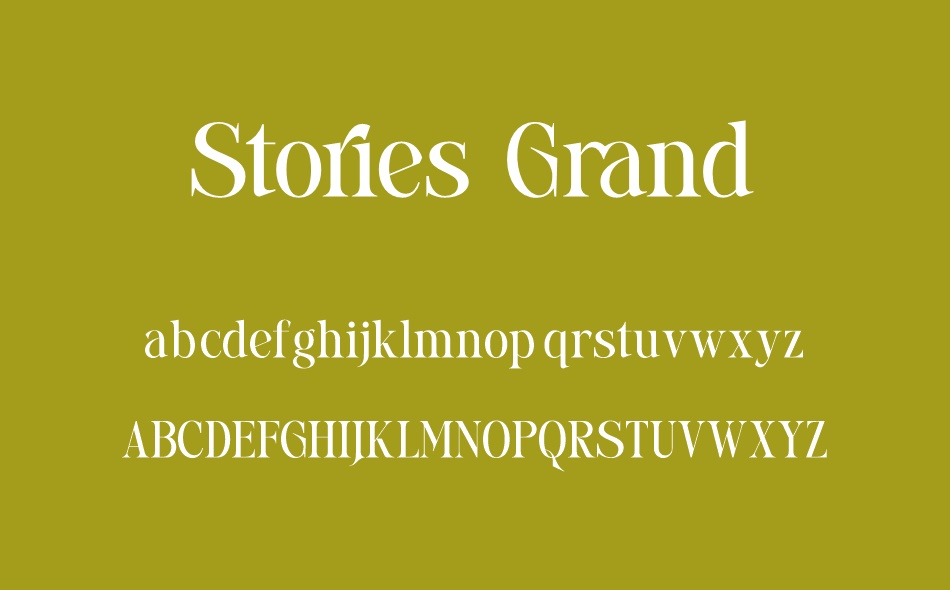 Stories Grand font