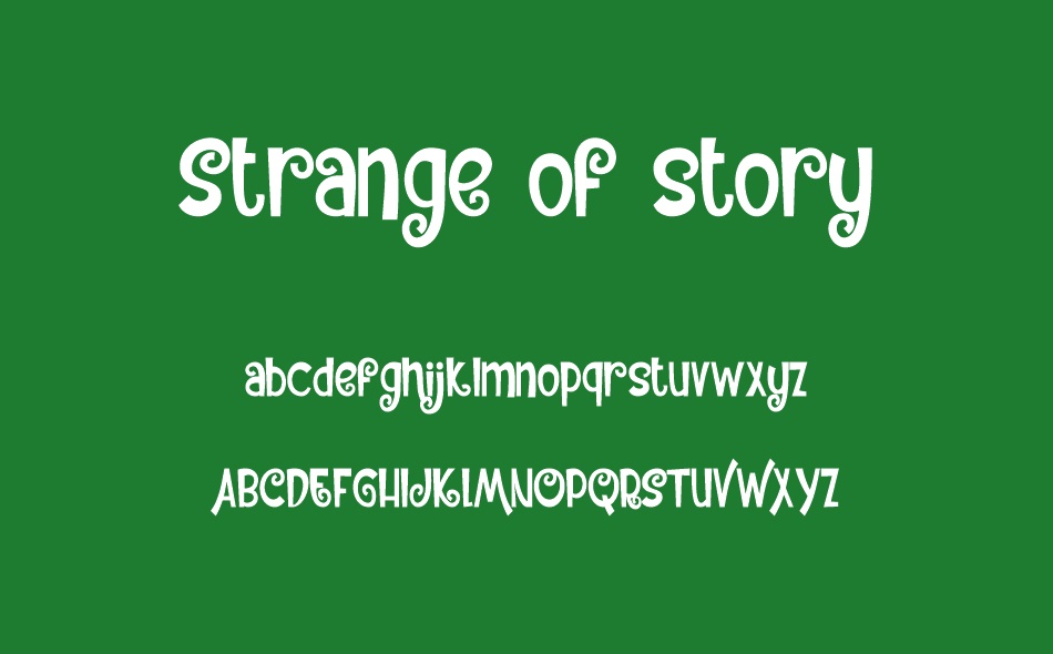 Strange of story font