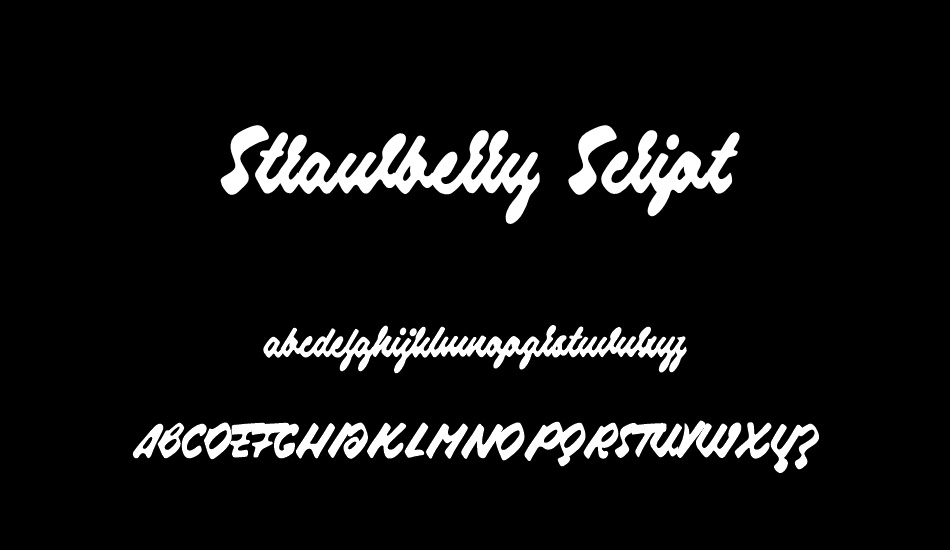 strawberry-script-personal-use font