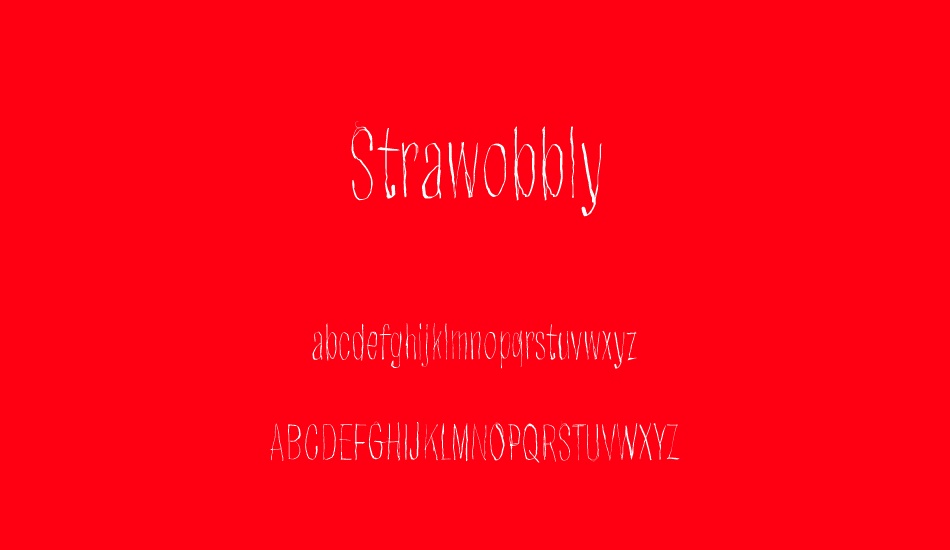 strawobbly font