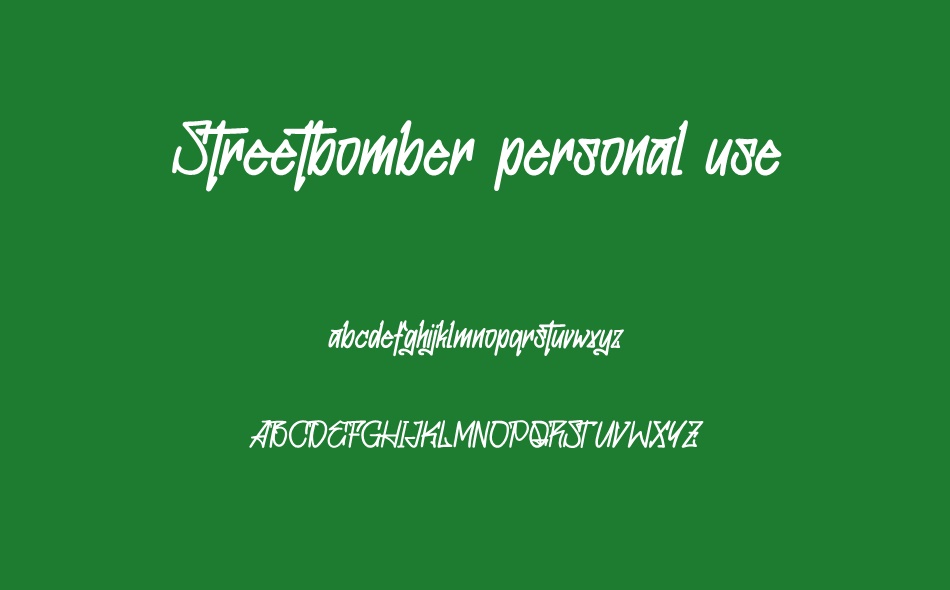 Streetbomber font