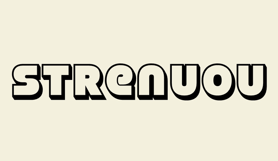 strenuous-three-d font big