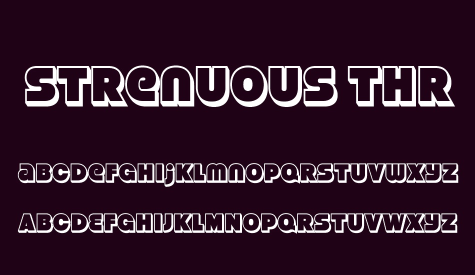 strenuous-three-d font