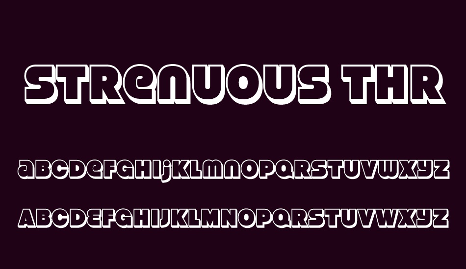 strenuous-three-d font