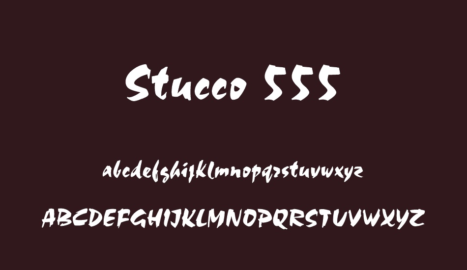 stucco-555 font