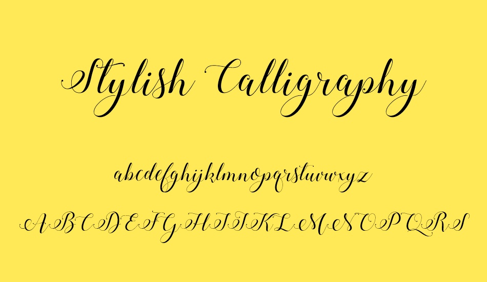 stylish-calligraphy-demo font
