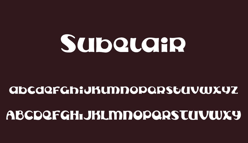 subelair font