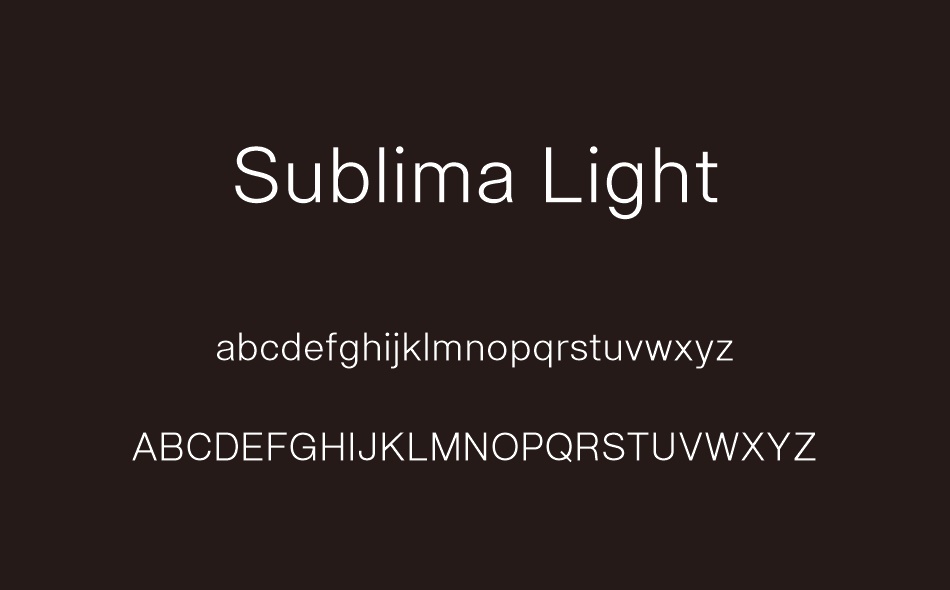 Sublima font