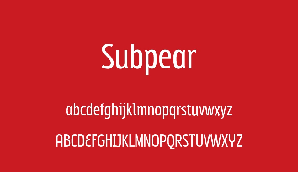 subpear font