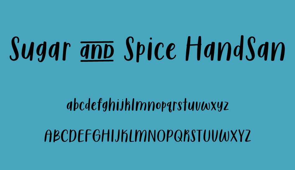 sugar-&-spice-handsans font
