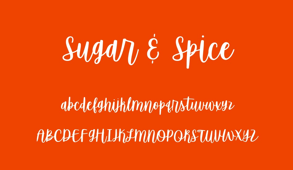 sugar-&-spice font