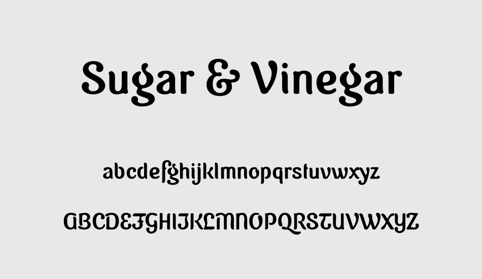sugar-&-vinegar font