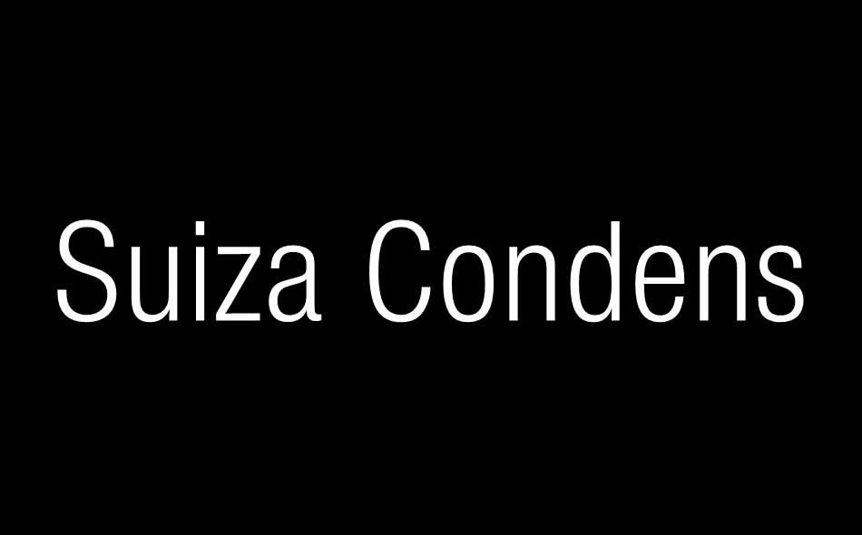 Suiza Condensed font big