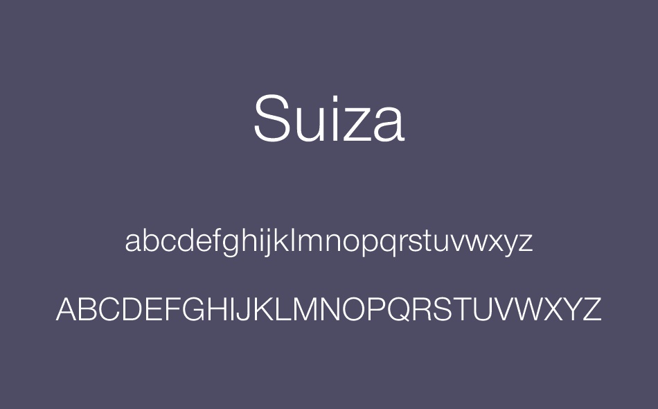 Suiza font