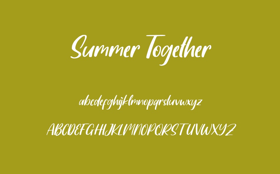 Summer Together font