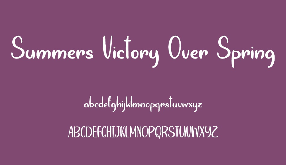 summers-victory-over-spring font