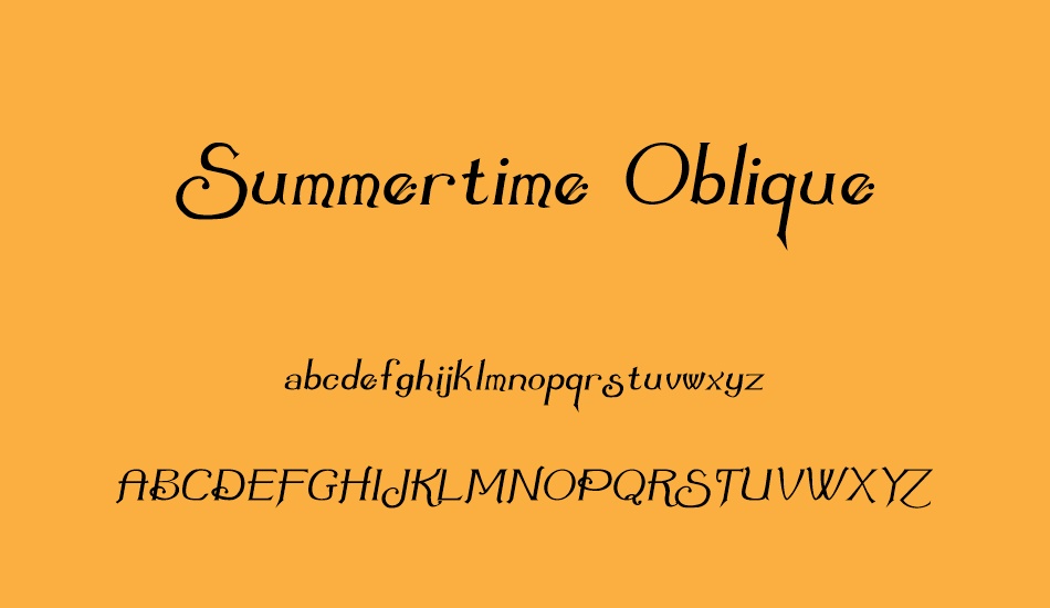 summertime-oblique font
