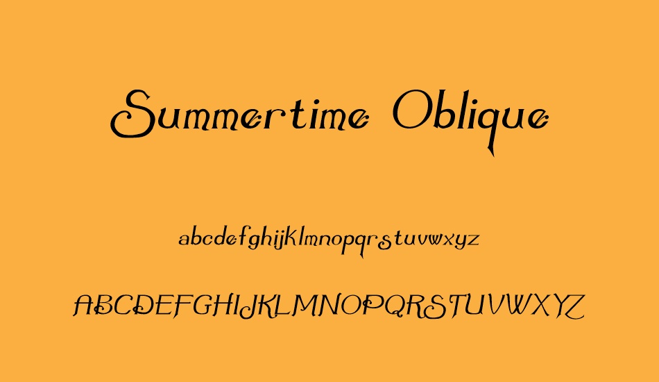 summertime-oblique font