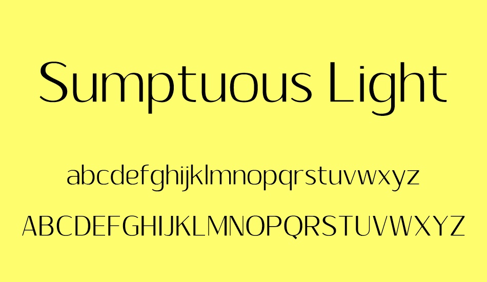sumptuous-light font
