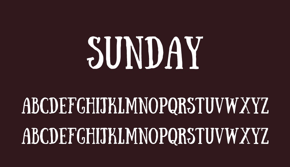 sunday font