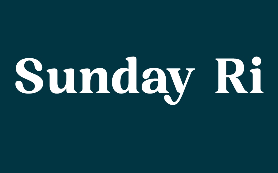 Sunday Ridges font big