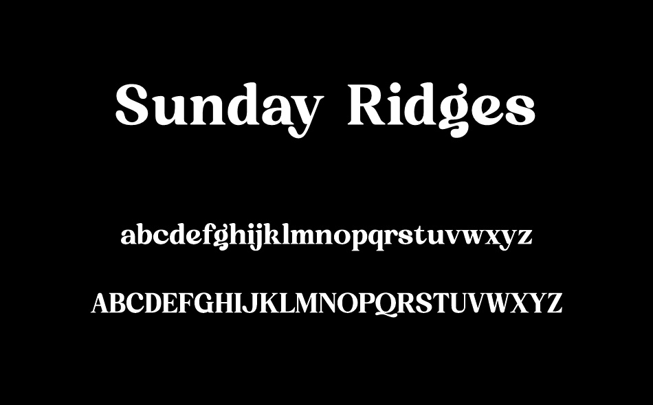 Sunday Ridges font