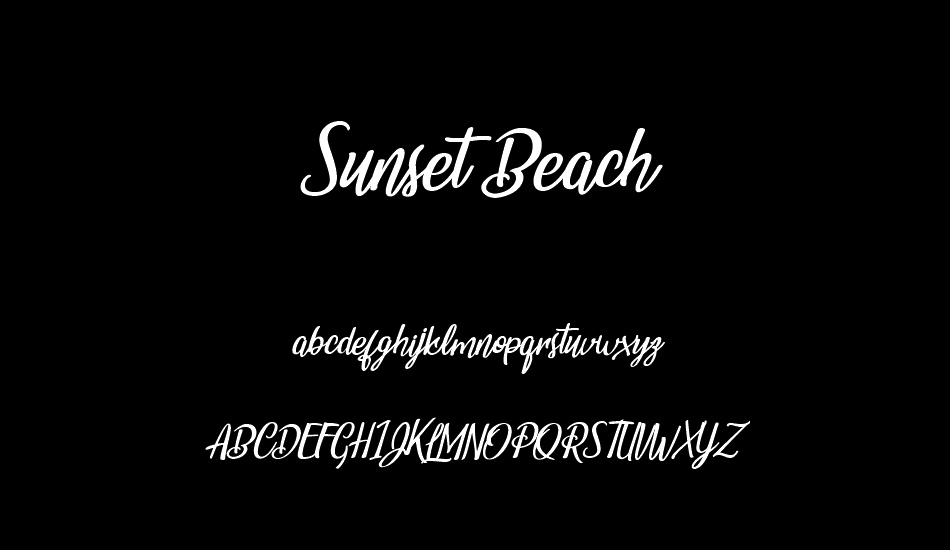 sunset-beach font