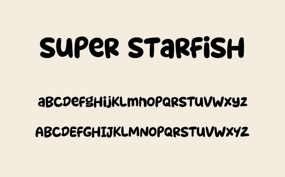 Super Starfish font