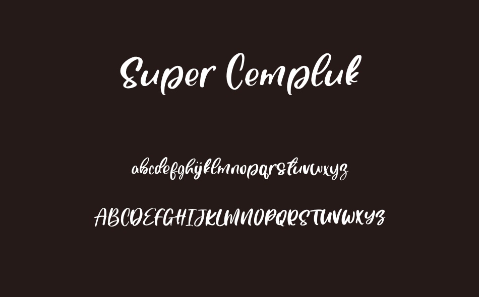 Super Cempluk font