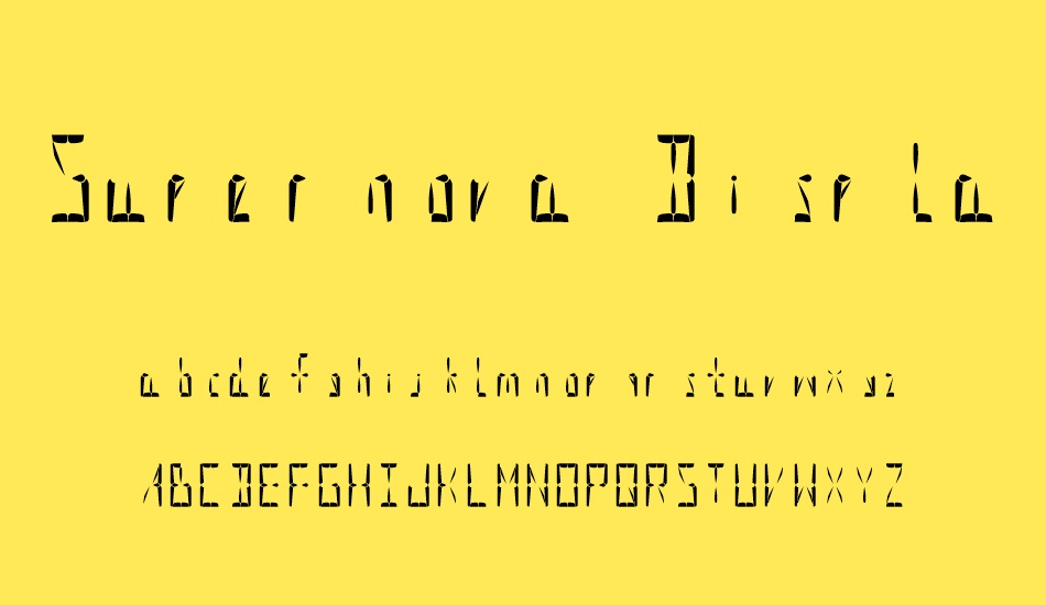 supernova-display font