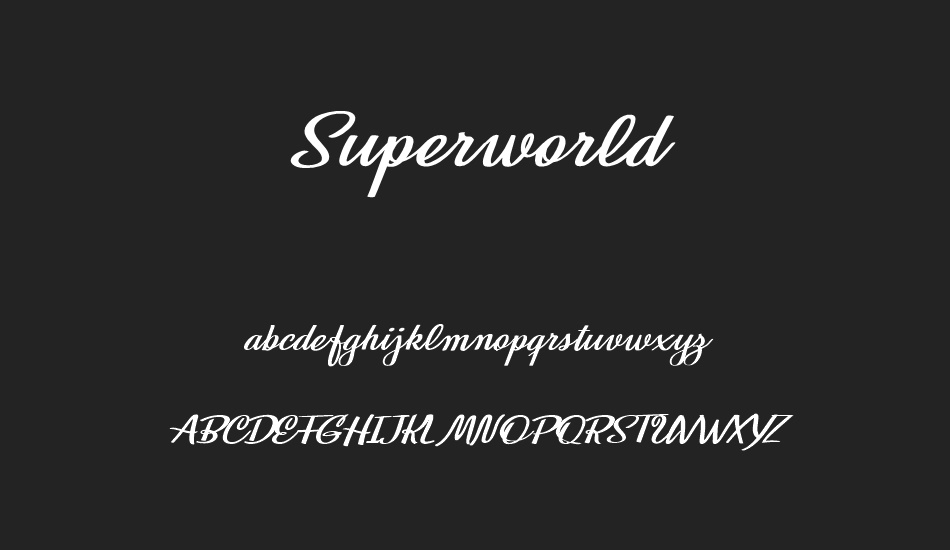superworld-personal-use font