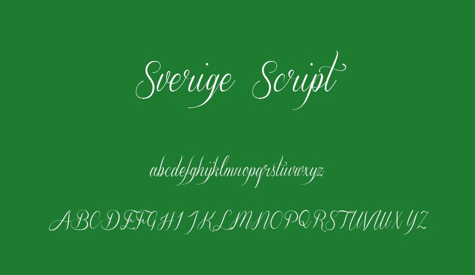 sverige-script-demo font