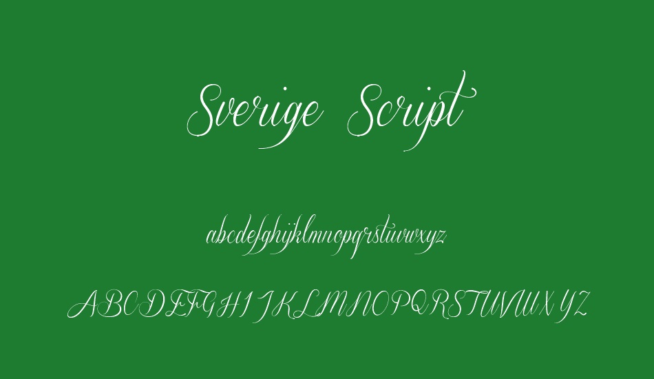 sverige-script-demo font