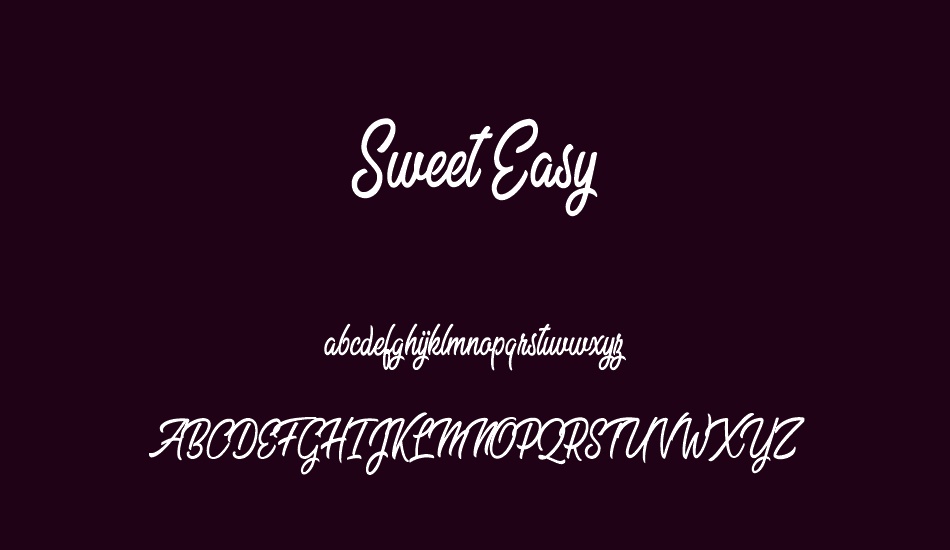 sweet-easy-personal-use font