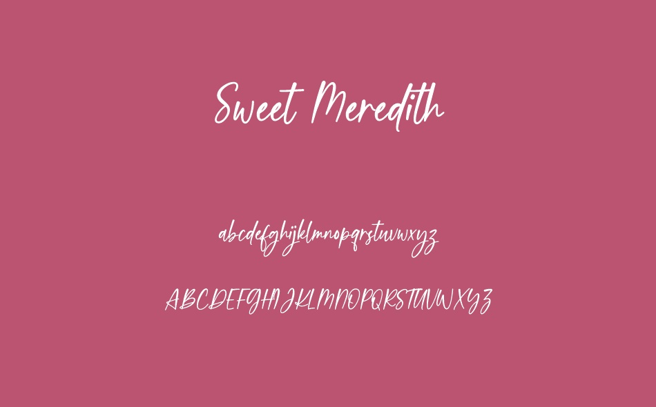Sweet Meredith font