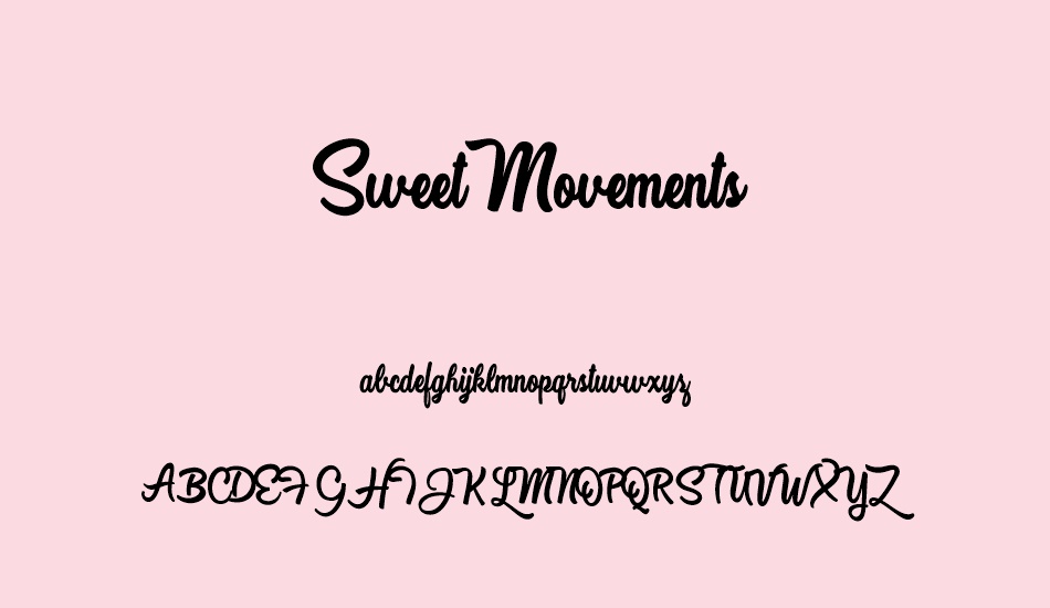 sweet-movements-personal-use font