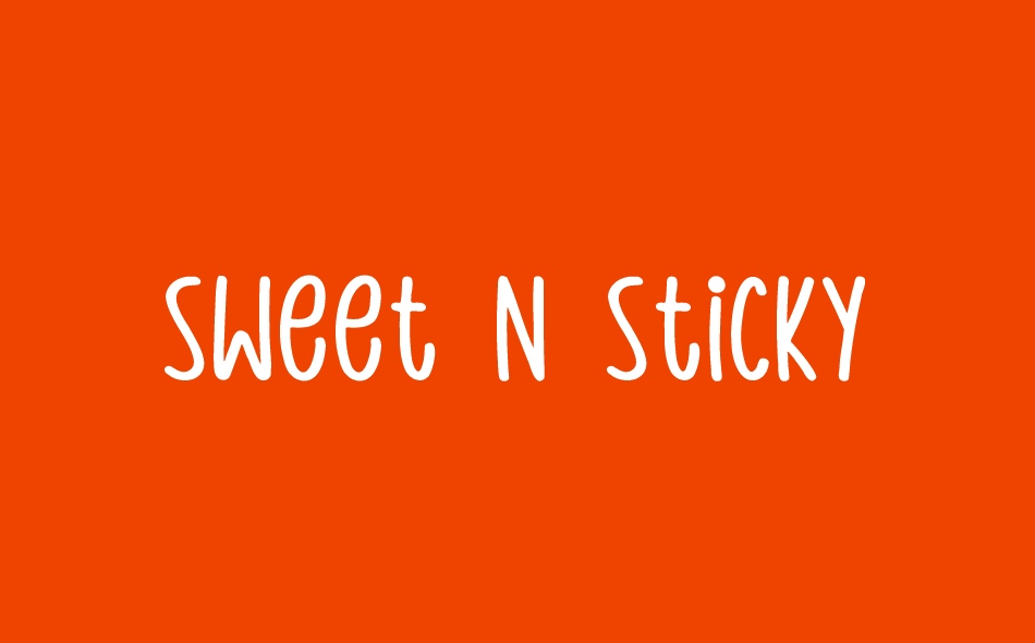 Sweet N Sticky font big