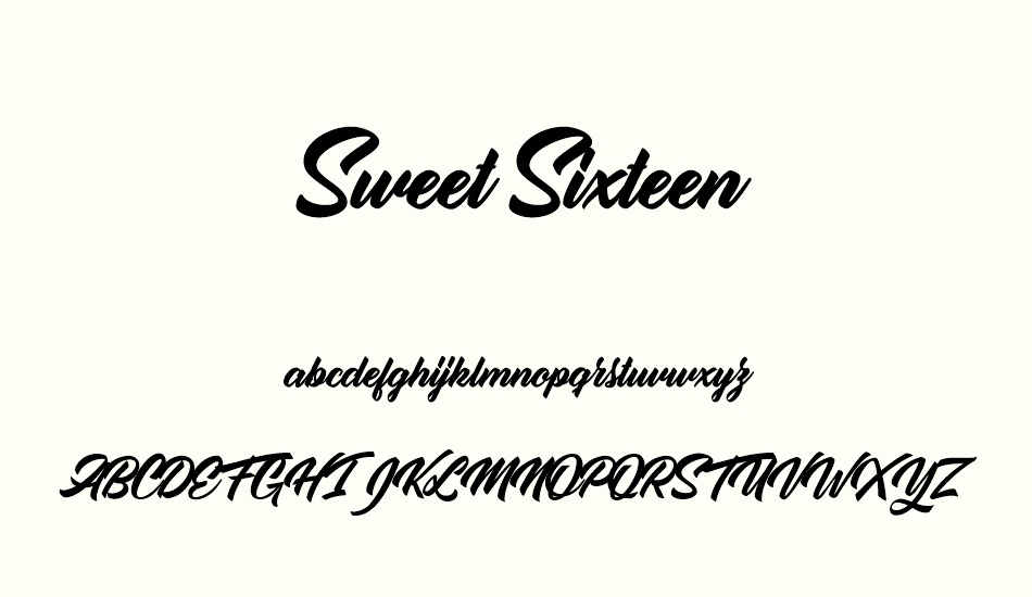 sweet-sixteen font