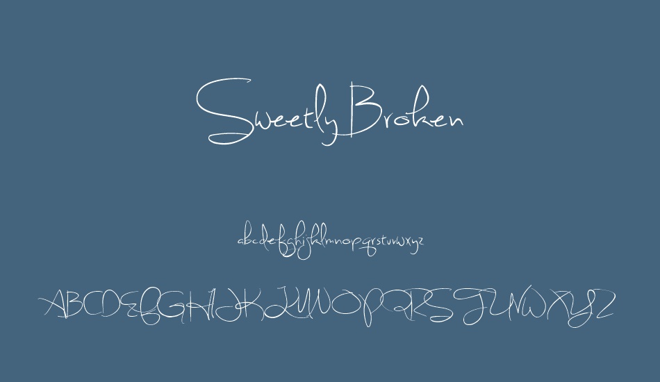 sweetly-broken font