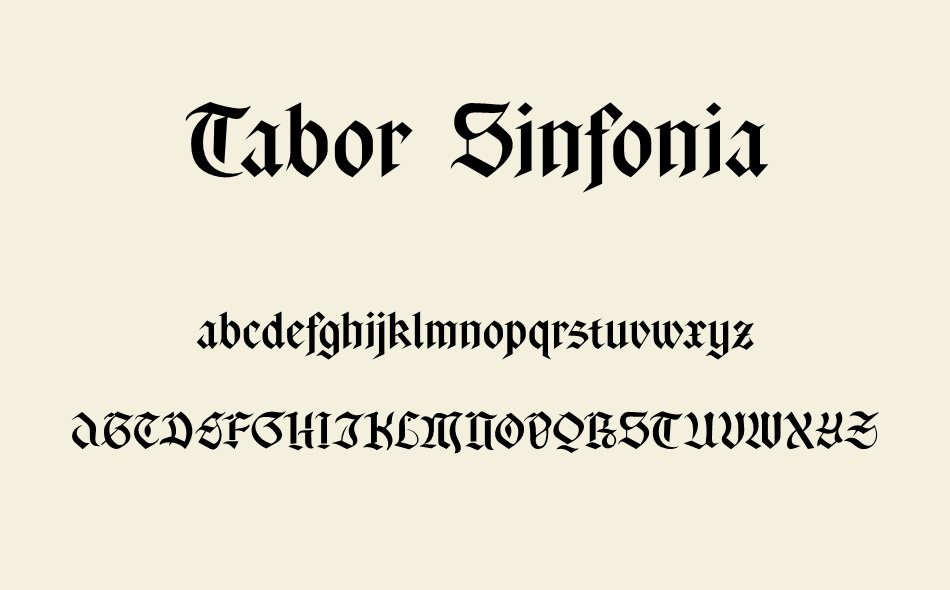 Tabor Sinfonia font